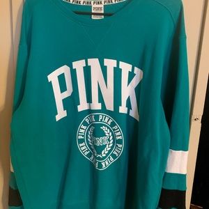 VS PINK beautiful teal sweater.